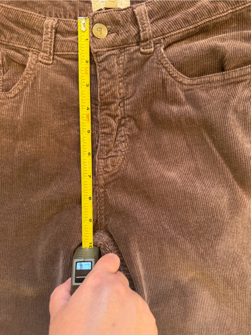 Pilcro and the Letterpress Women's Dark Brown Corduroy High Rise Boot Cut 30 - Picture 5 of 9